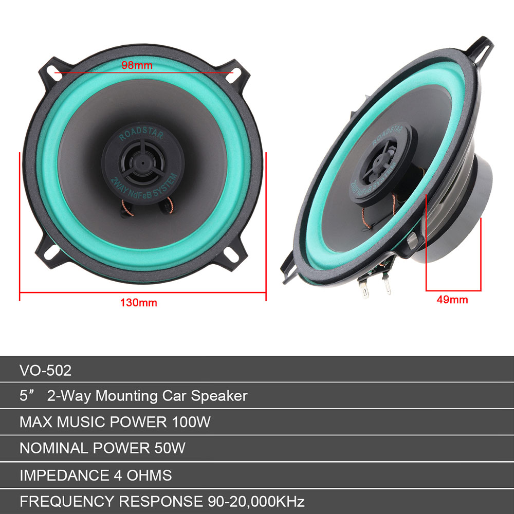 VO-502-5quot-2-Way-Mounting-Car-Speaker-100W-Car-Stereo-Speaker-HiFi-Audio-Vehicle-Coaxial-Speaker-A-1716308-3