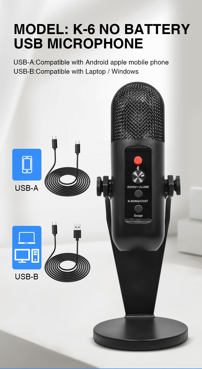 bluetooth-V50-USB-Professional-Recording-Wireless-Microphone-180deg-Adjustable-DSP-Noise-Reduction-V-1970048-1