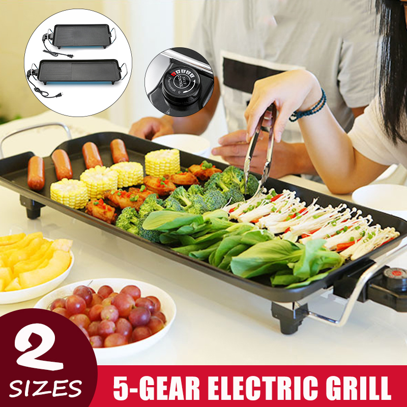 211V-Electric-BBQ-Grill-Kitchen-Teppanyaki-Smokeless-Non-stick-Surface-Adjustable-Temperature-Grill--1764868-1
