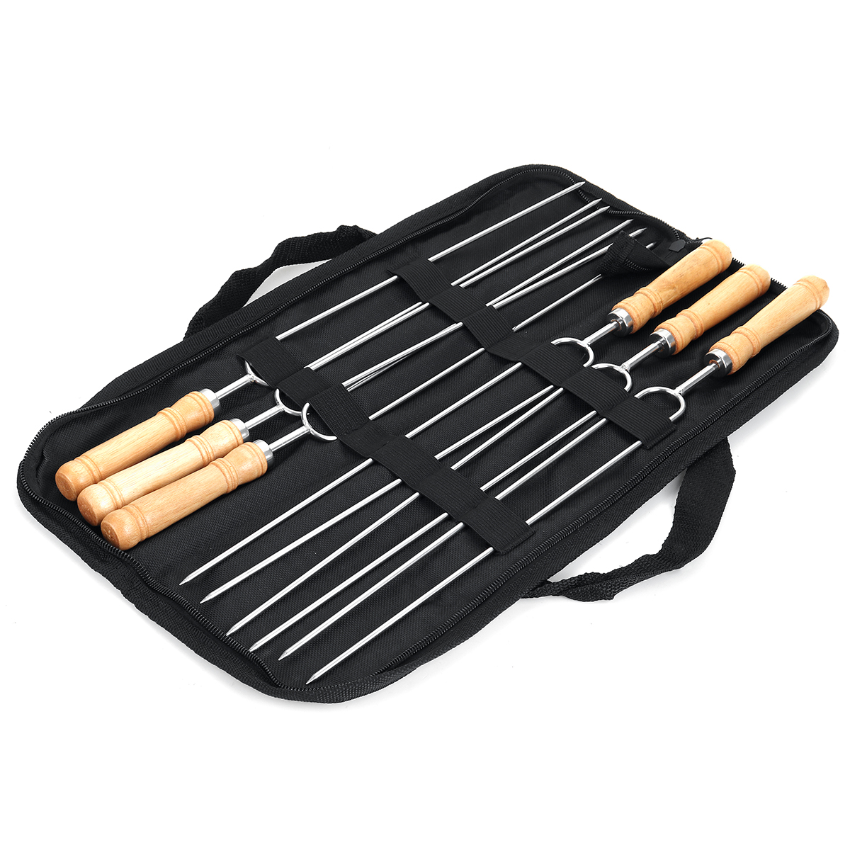 6PCSSet-Stainless-Steel-Wire-BBQ-Skewers-Wood-Handle-Grill-Roasting-Sticks-Outdoor-Camping-BBQ-Tool-1806341-2