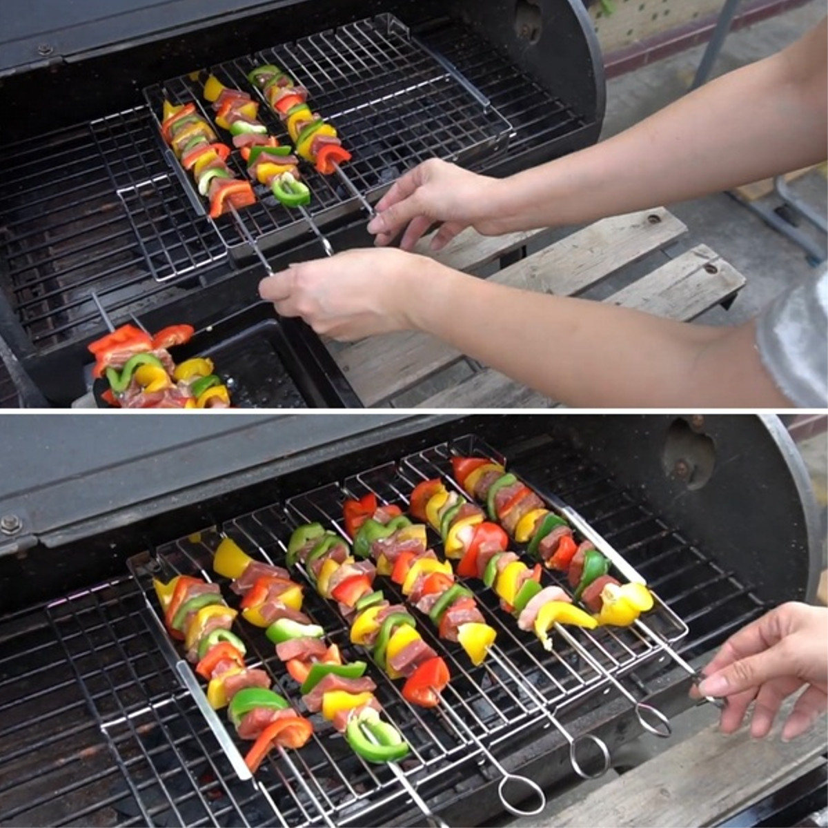 Portable-Barbecue-BBQ-Rack-Stainless-Steel-Skewer-Meat-Foods-Grill-Camping-Tool-1753748-3
