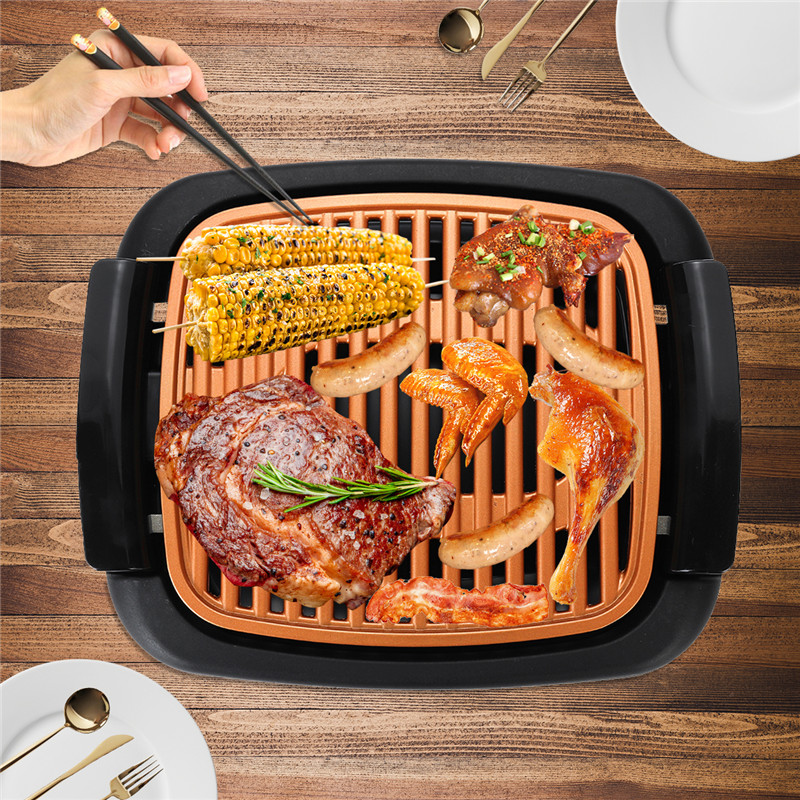 Smokeless-Electric-Roast-BBQ-Grill-Indoor-Grill-Nonstick-Pan--Portable-Outdoor-Barbecue-Grill-1628470-2