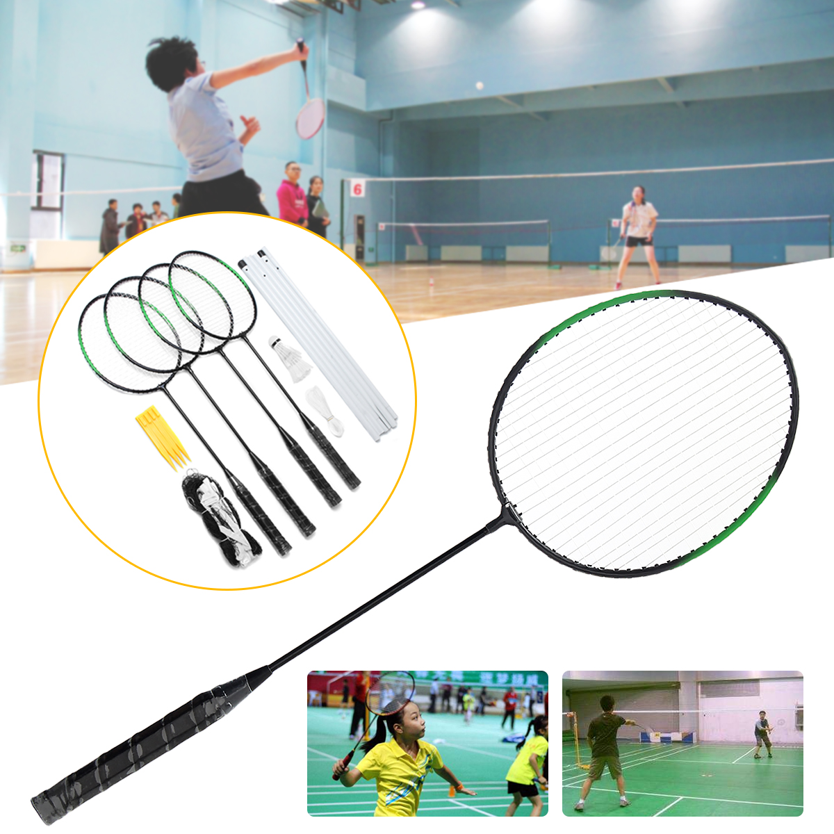 4-Player-Aluminum-Alloy-Racket-Professional-Badminton-Set-with-Net-Carry-Bag-1198901-2