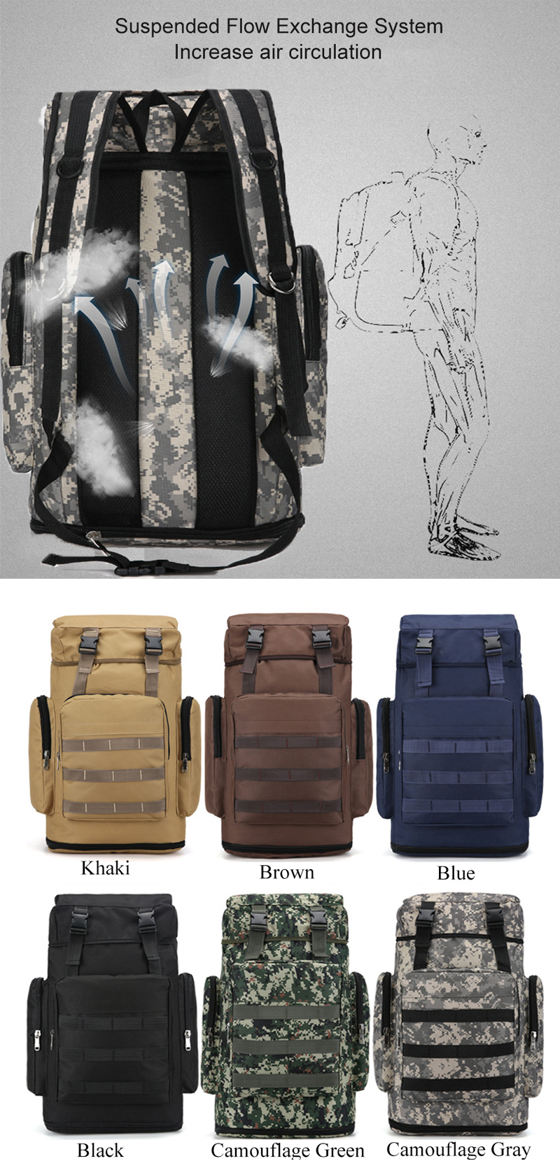 100L-Outdoor-Tactical-Molle-Backpack-Nylon-Sports-Trekking-Climbing-Rucksack-Shoulder-Bag-Camping-Hi-1570983-3