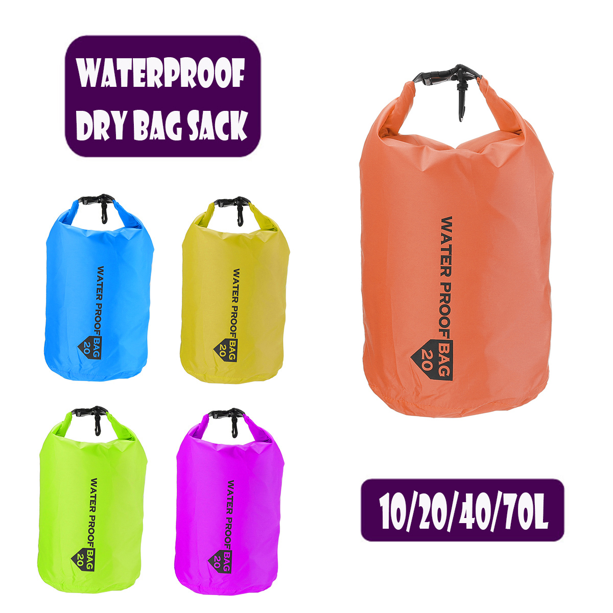 10L-20L-40L-70L-Waterproof-Bag-Dry-Sack-Storage-Pack-For-Kayak-Canoeing-Camping-Travel-1531416-4