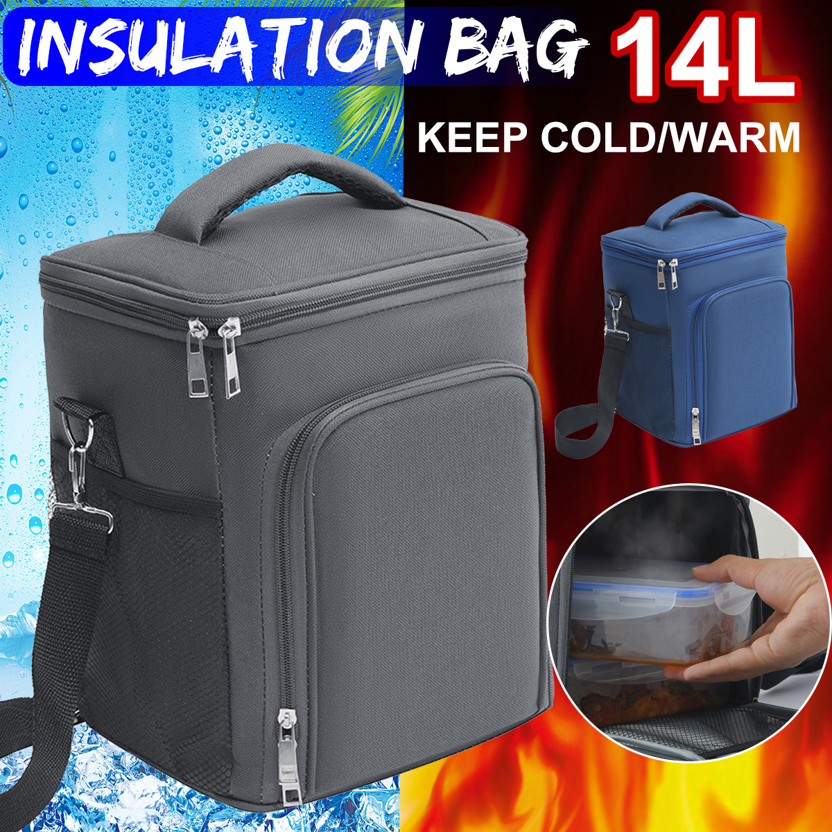 14L-Insulated-Picnic-Bag-Carry-Lunch-Bag-Thermal-Handbag-Outdoor-Camping-Travel-1872425-1