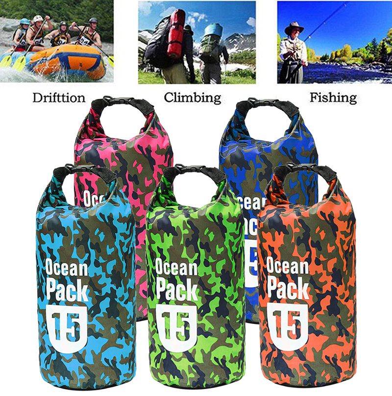 15L-Waterproof-Bag-Camping-Rafting-Storage-Dry-Bag-Swimming-Bag-Lightweight-Diving-Floating-Bag-1347345-1
