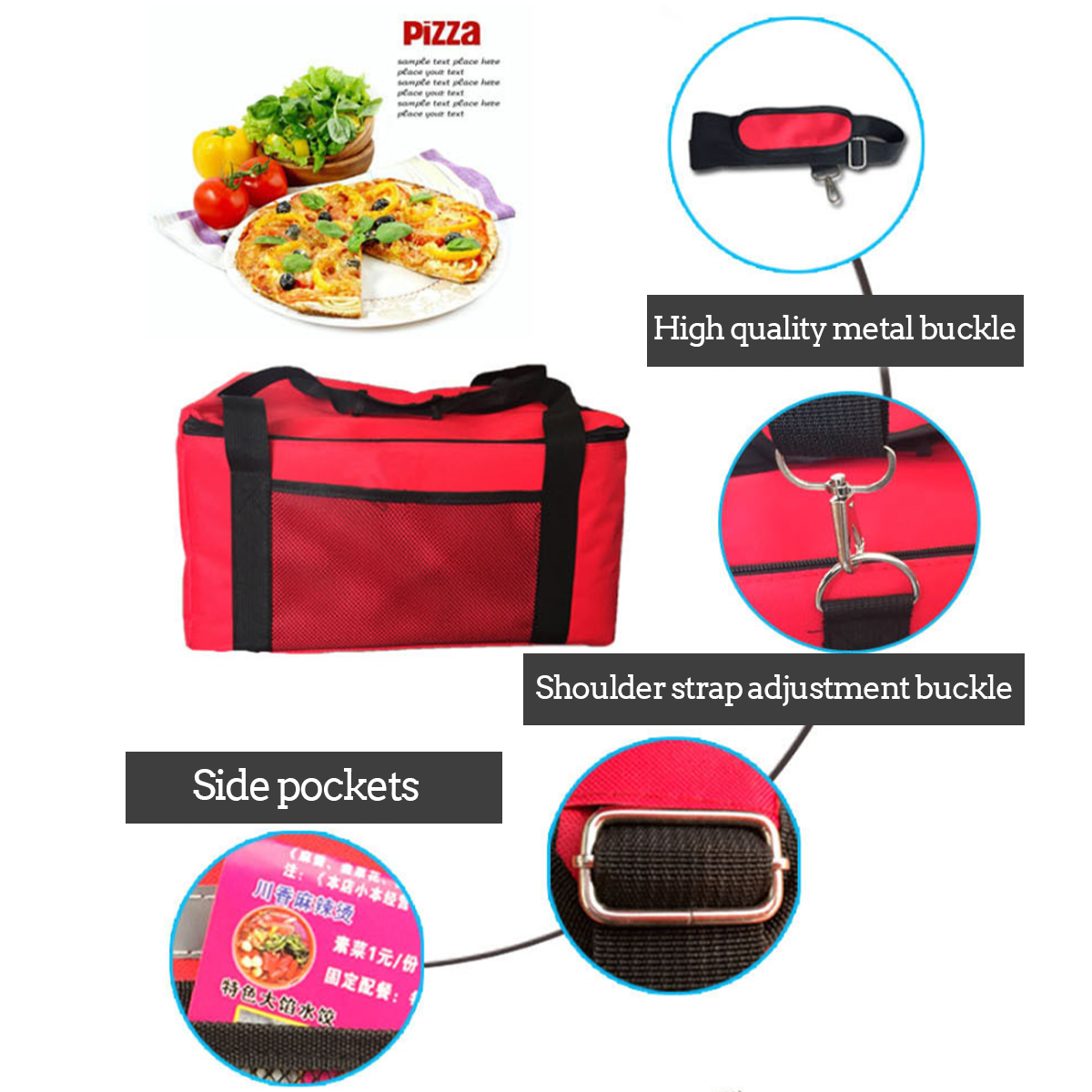 16quot-Waterproof-Pizza-Insulated-Bag-Cooler-Bag-Insulation-Folding-Picnic-Portable-Ice-Pack-Food-Th-1668296-3