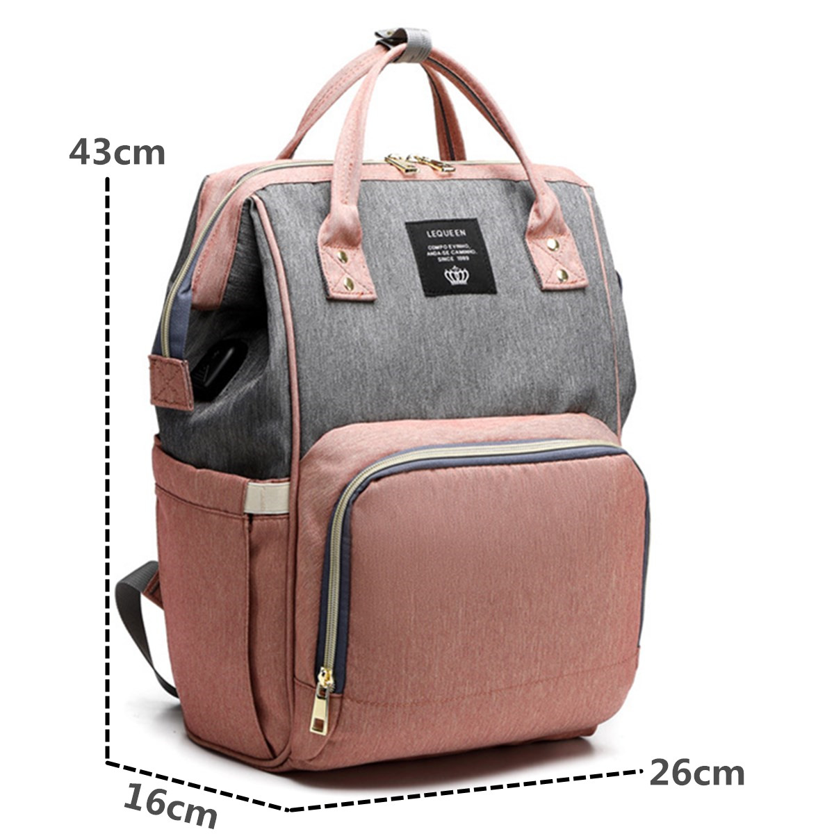 18L-Outdoor-Travel-USB-Mummy-Backpack-Waterproof-Baby-Diapers-Nappy-Women-Bags-1434276-2