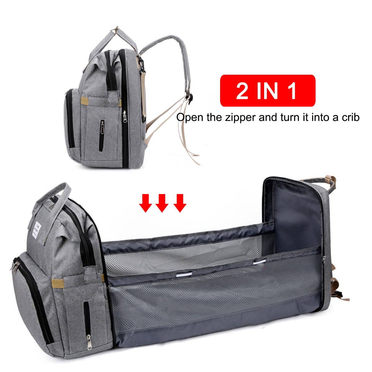 2-IN-1-Foldable-Diaper-Bag-Large-Capacity-Baby-Crib-Backpack-Nappy-Mummy-Bags-For-Mom-Outdoors-Trave-1826517-3