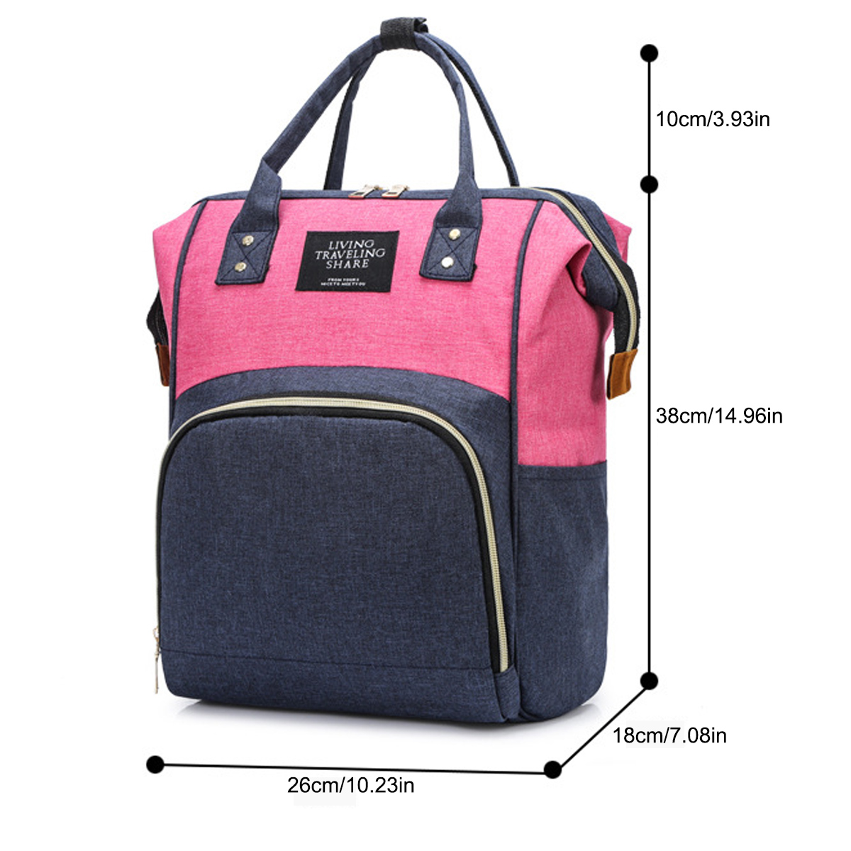 2-in-1-Mom-Bag-Thermal-Insulation-Backpack-Multifunctional-Baby-Crib-Handbag-Stroller-Bag-1831203-15