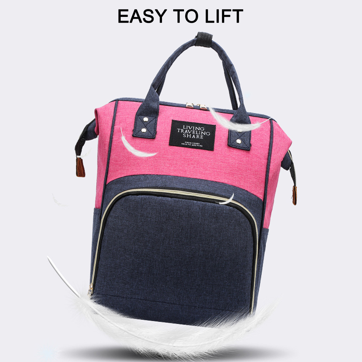 2-in-1-Mom-Bag-Thermal-Insulation-Backpack-Multifunctional-Baby-Crib-Handbag-Stroller-Bag-1831203-7