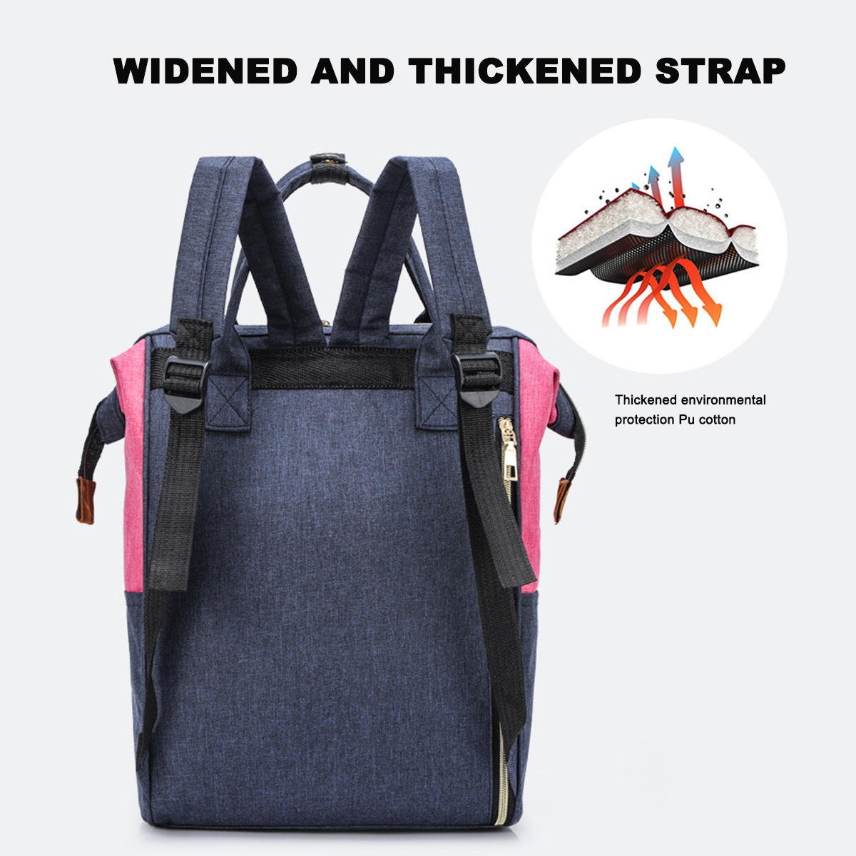 2-in-1-Mom-Bag-Thermal-Insulation-Backpack-Multifunctional-Baby-Crib-Handbag-Stroller-Bag-1831203-9