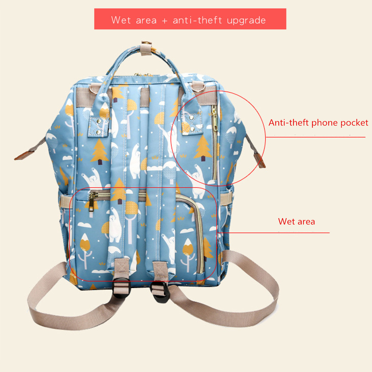 22L-Waterproof-Nappy-Diaper-Baby-Change-Mum-Maternity-Backpack-Women-Travel-Bag-Tote-1340973-7