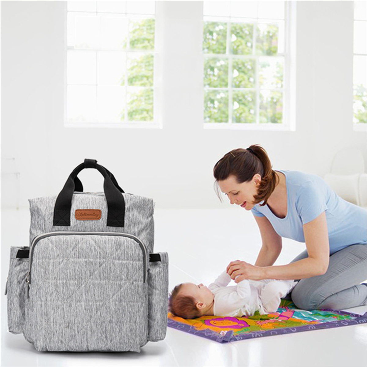 23L-Mummy-Backpack-Waterproof-Baby-Nappy-Diaper-Bag-Shoulder-Handbag-Outdoor-Travel-1513542-1
