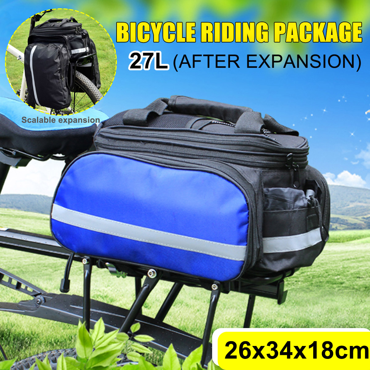 27L-Bicycle-Riding-Package-Large-Capacity-Waterproof-Reflective-Strips-Outdoor-Riding-Bag-1874551-1