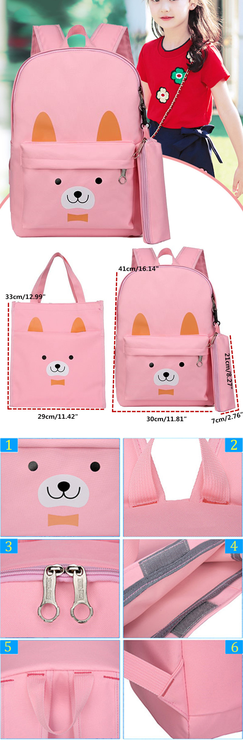 3-Pcs-School-Bag-Sets-Canvas-Backpack-Shoulder-Bags-Handbag-Camping-Travel-Bag-With-Pencil-Case-1353294-1