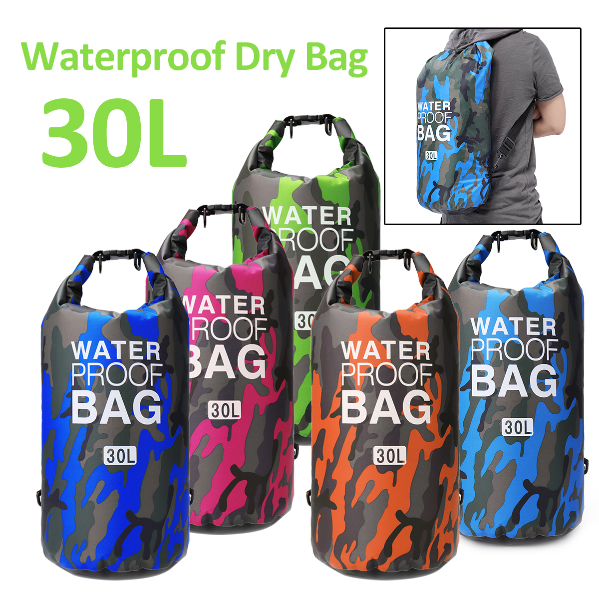 30L-Outdoor-Sports-Waterproof-Dry-Bag-Backpack-Pouch-For-Floating-Boating-Kayaking-Camping-1338574-1