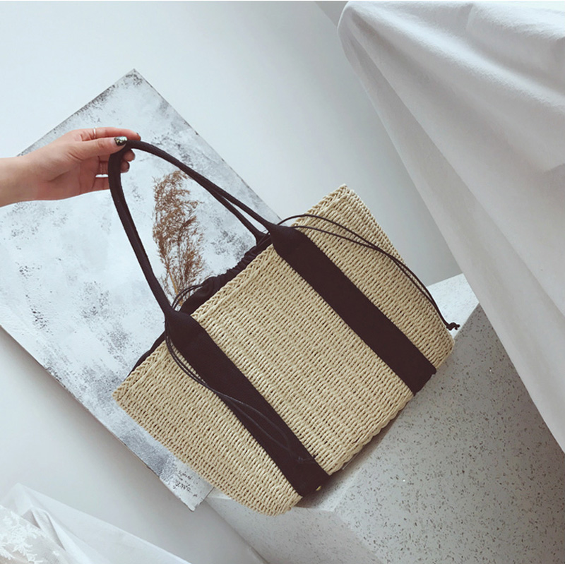32-x-24cm-Straw-Bag-Handbag-Handmade-Woven-Beach-Camping-Travel-Crossbody-Bag-1316835-4