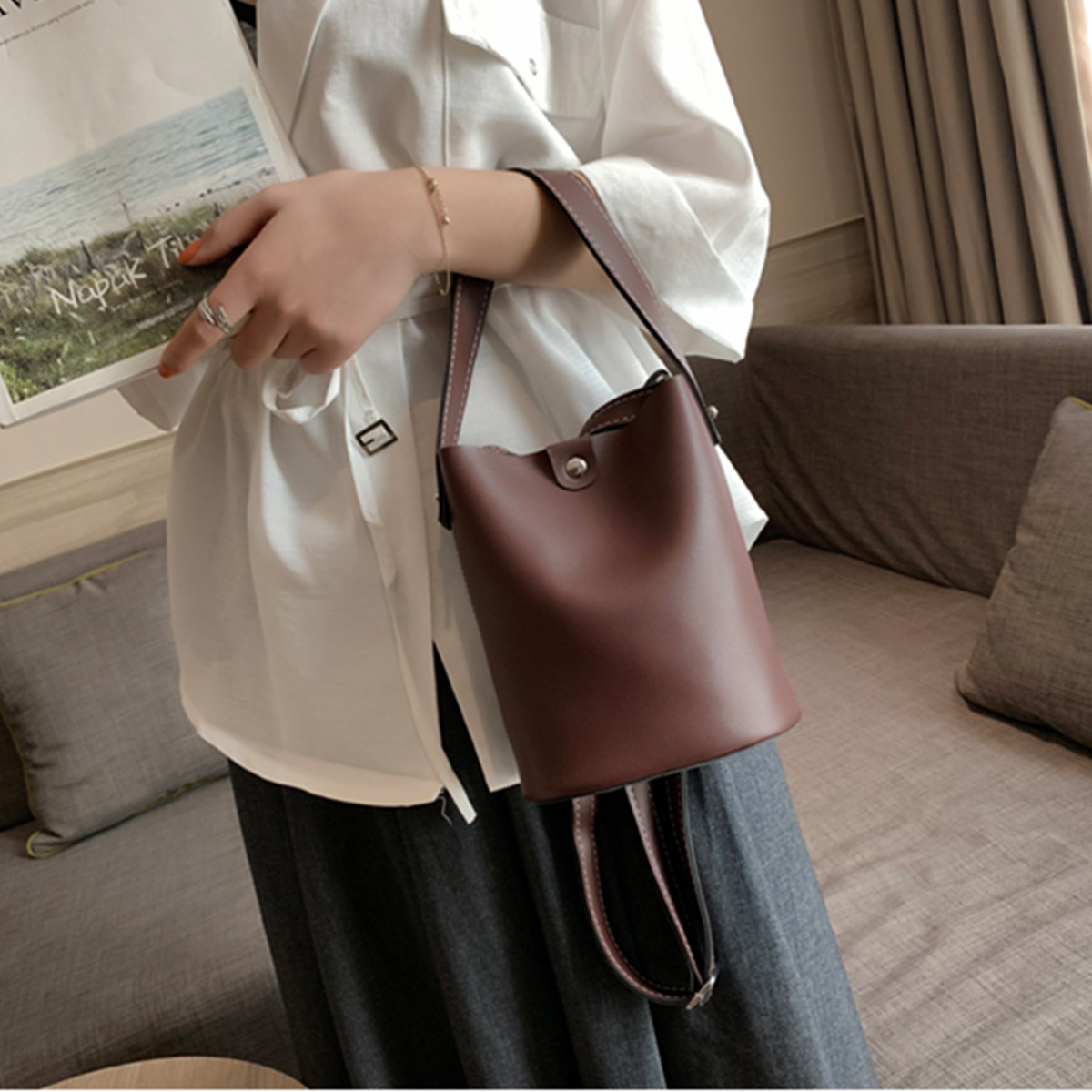 38L-Women-PU-Leather-Bucket-Bag-Portable-Handbag-Leisure-Shoulder-Bag-Outdoor-Travel-1523265-2