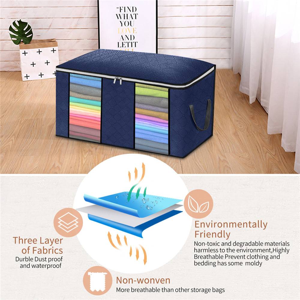 4PCS-Large-Capacity-Clothes-Storage-Bags-Comforter-Blanket-Closet-Organizer-Boxes-1935364-4