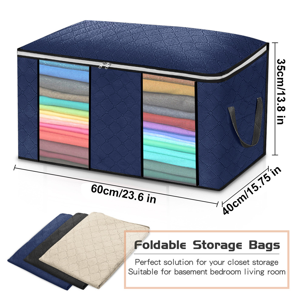 4PCS-Large-Capacity-Clothes-Storage-Bags-Comforter-Blanket-Closet-Organizer-Boxes-1935364-6