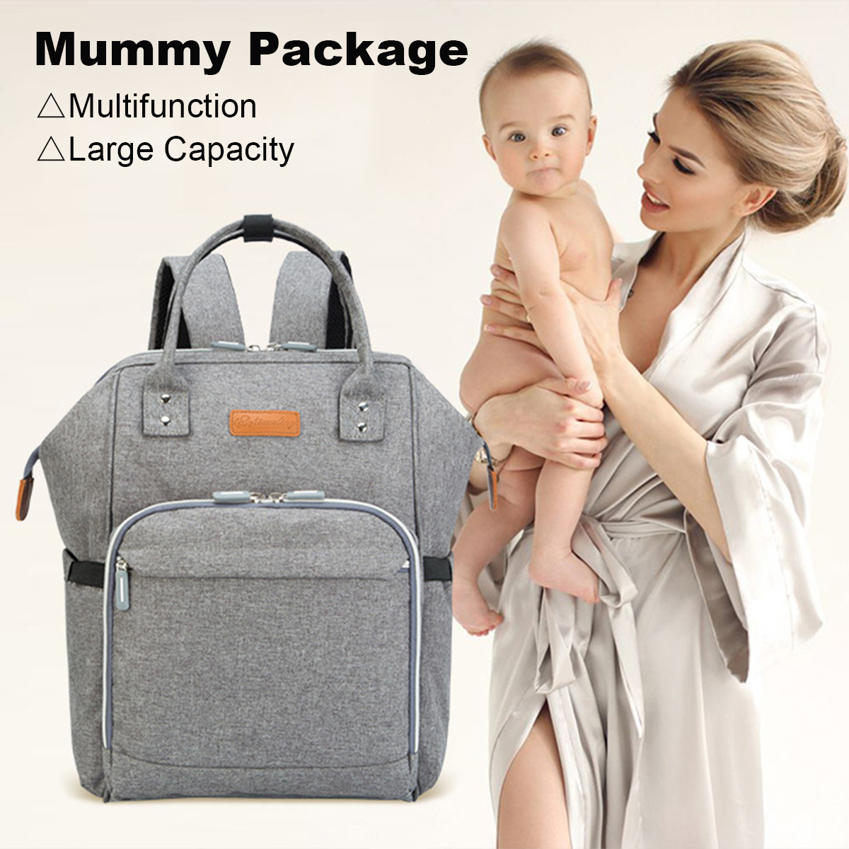 4Pcs-Mummy-Nappy-Diaper-Bag-Set-Nappy-Diaper-With-Nursing-Feeding-Bottle-Pouch-Baby-Car-Hook-1253110-1