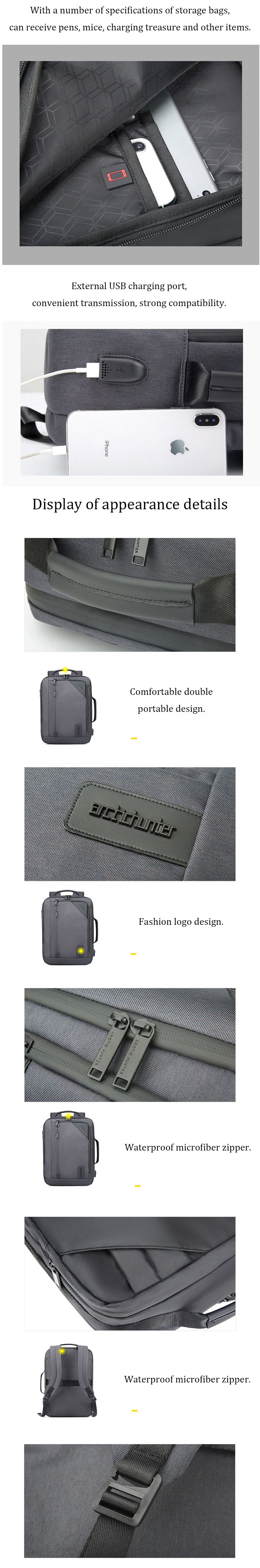 ARCTICHUNTER-B00326-Waterproof-Men-Backpack-Outdoor-Travel-Storage-Bags-Business--Laptop-Bags-1620909-2