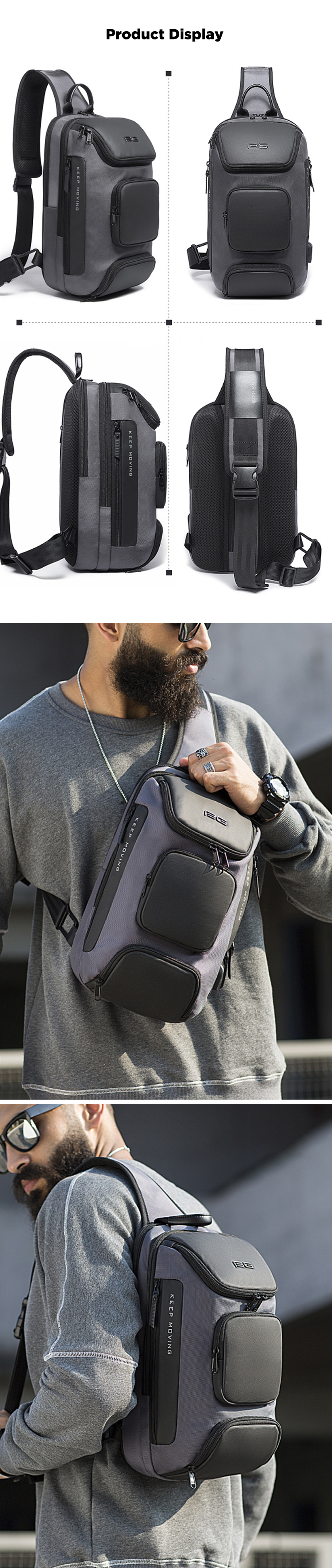 BANGE-BG-7086-8L-Men-Sling-Bag-with-USB-Charging-Port-Oxford-Cloth-Chest-Shoulder-Crossbody-Bag-Oxfo-1604616-3