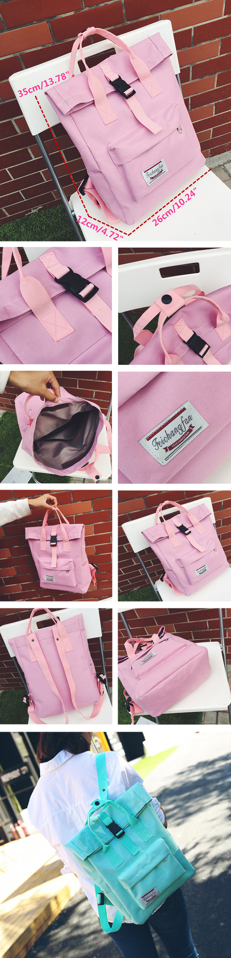 Banggood-10L-Canvas-Backpack-Student-School-Bag-Travel-Camping-Handbag-Shoulder-Pack-Shopping-Tote-1361055-1