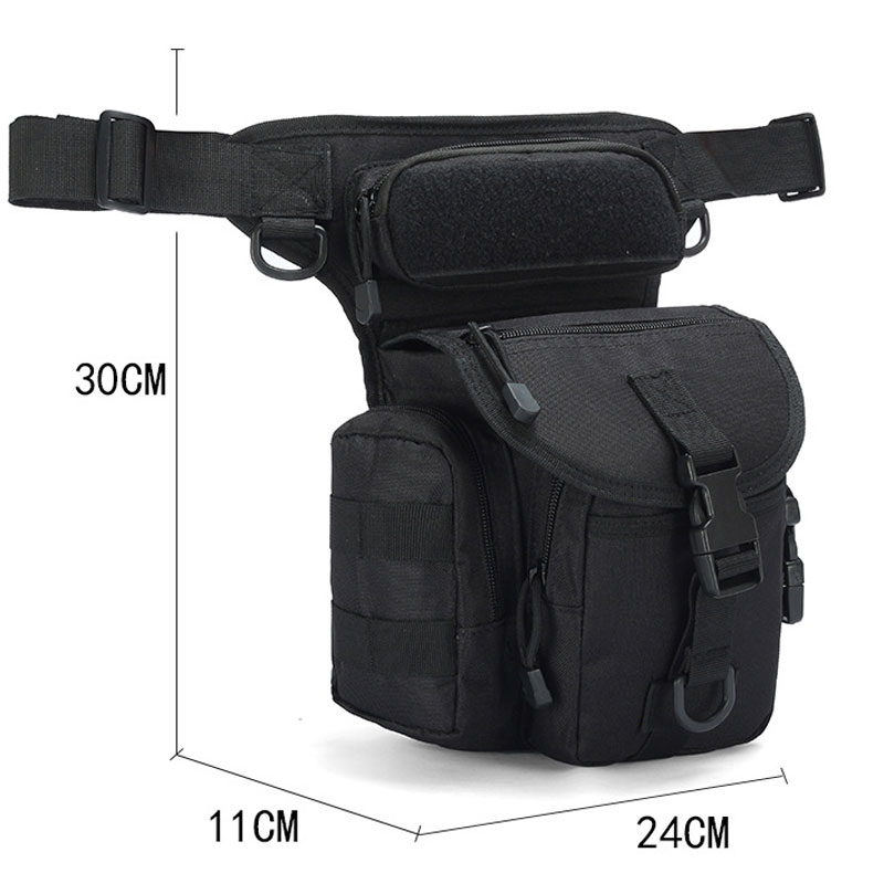 Canvas-Waterproof-Tactical-Bag-Waist-Pack-Leg-Bag-Camping-Hiking-Hunting-Belt-Bag-1618500-2