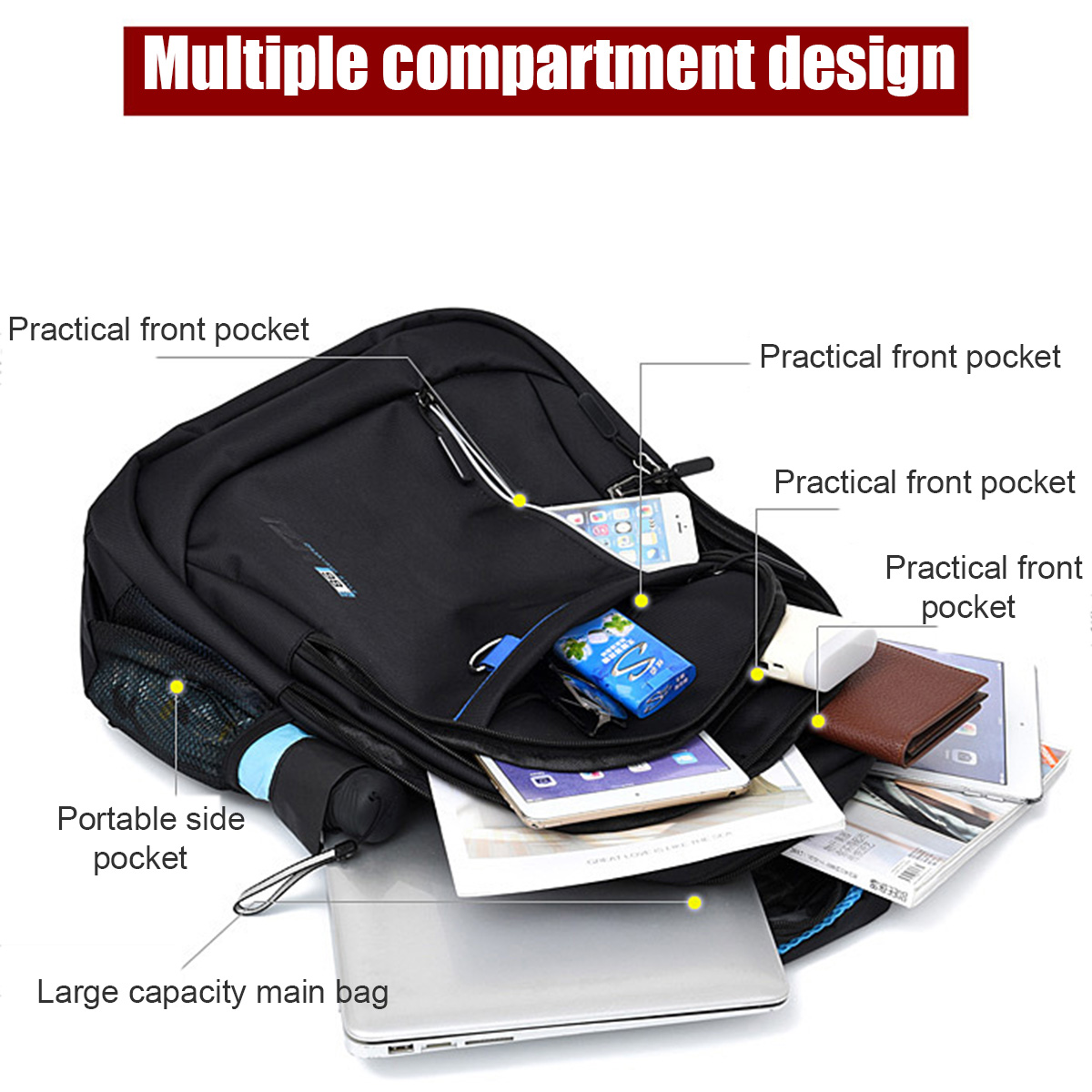 Casual-156inch-Backpack-Anti-Theft-Waterproof-15inch-Laptop-Bag-Camping-Travel-Rucksack-1693814-3