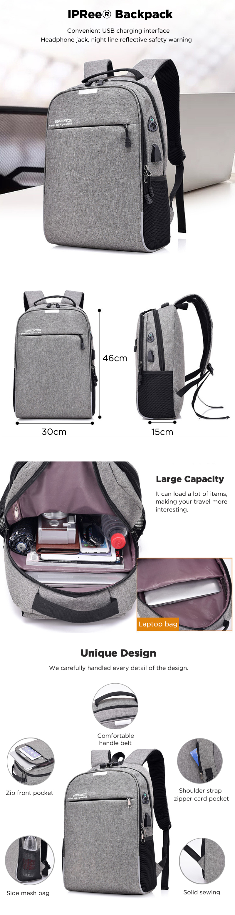 IPReereg-18L-Backpack-16inch-Laptop-Bag-USB-Charging-Headphone-Jack-Shoulder-Bag-Anti-theft-Luminous-1587935-1