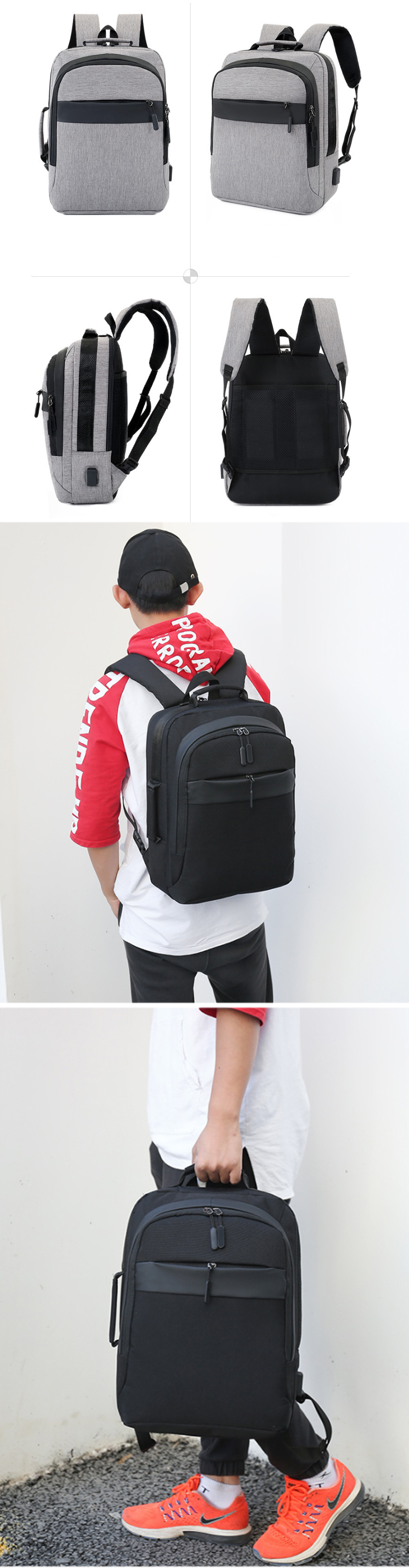 IPReereg-20L-Backpack-Travel-Waterproof-14-Inch-Laptop-Bag-Teenager-School-Bag-Shoulder-Bag-1373574-3