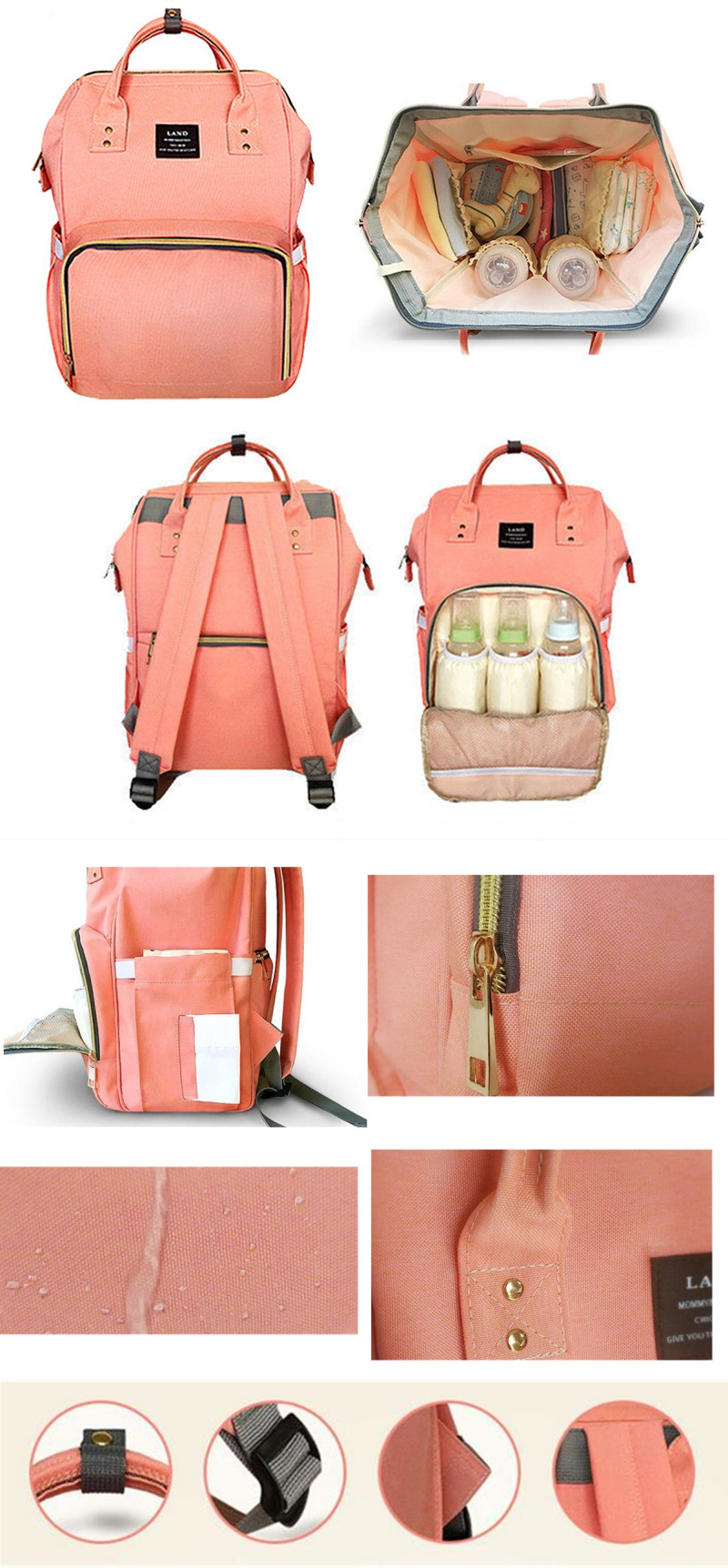 IPReereg-24L-Waterproof-Baby-Diaper-Nappy-Backpack-Multifunctional-Large-Changing-Bag-1204350-2