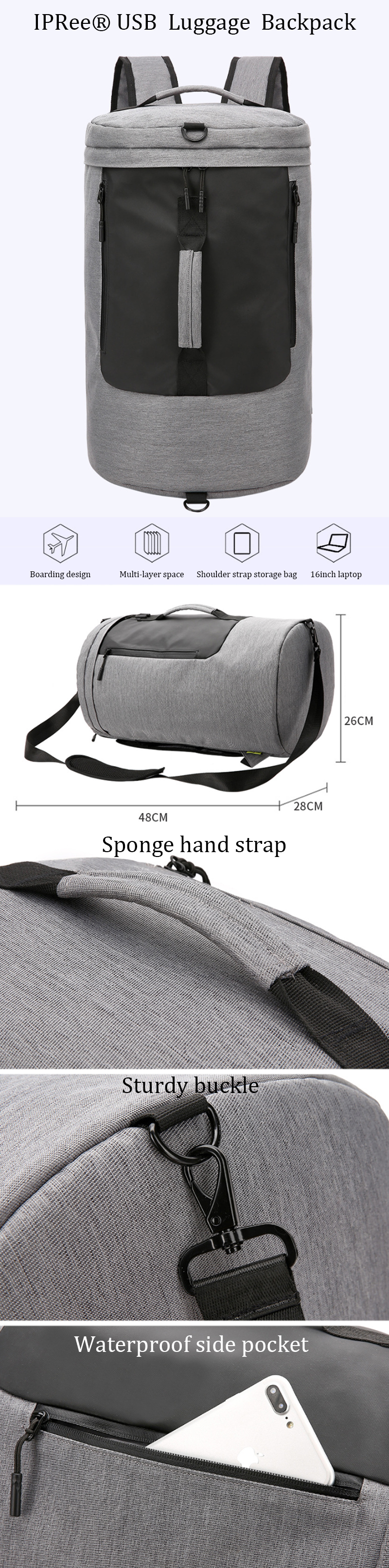 IPReereg-35L-Canvas-USB-Backpack-Outdoor-Travel-Shoulder-Bag-Waterproof-Portable-Luggage-Handbag-1373576-1