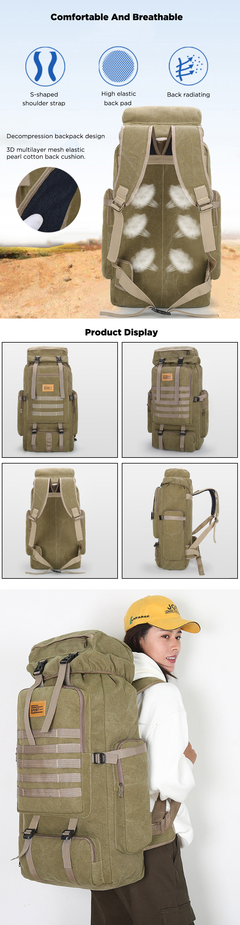 IPReereg-80L-Canvas-Tactical-Backpack-Waterproof-Travel-Bag-Unisex-Hiking-Climbing-Rucksack-1611865-2