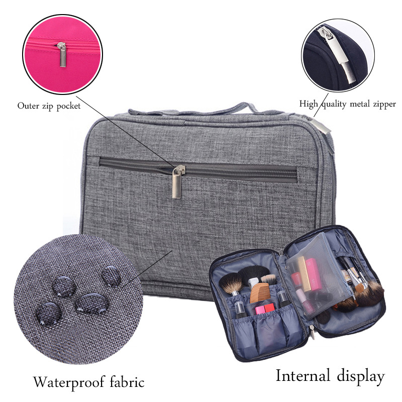 IPReereg-Nylon-Women-Travel-Cosmetic-Bag-Waterproof-Makeup-Tool-Storage-Finishing-Handbag-Organizer--1414252-3