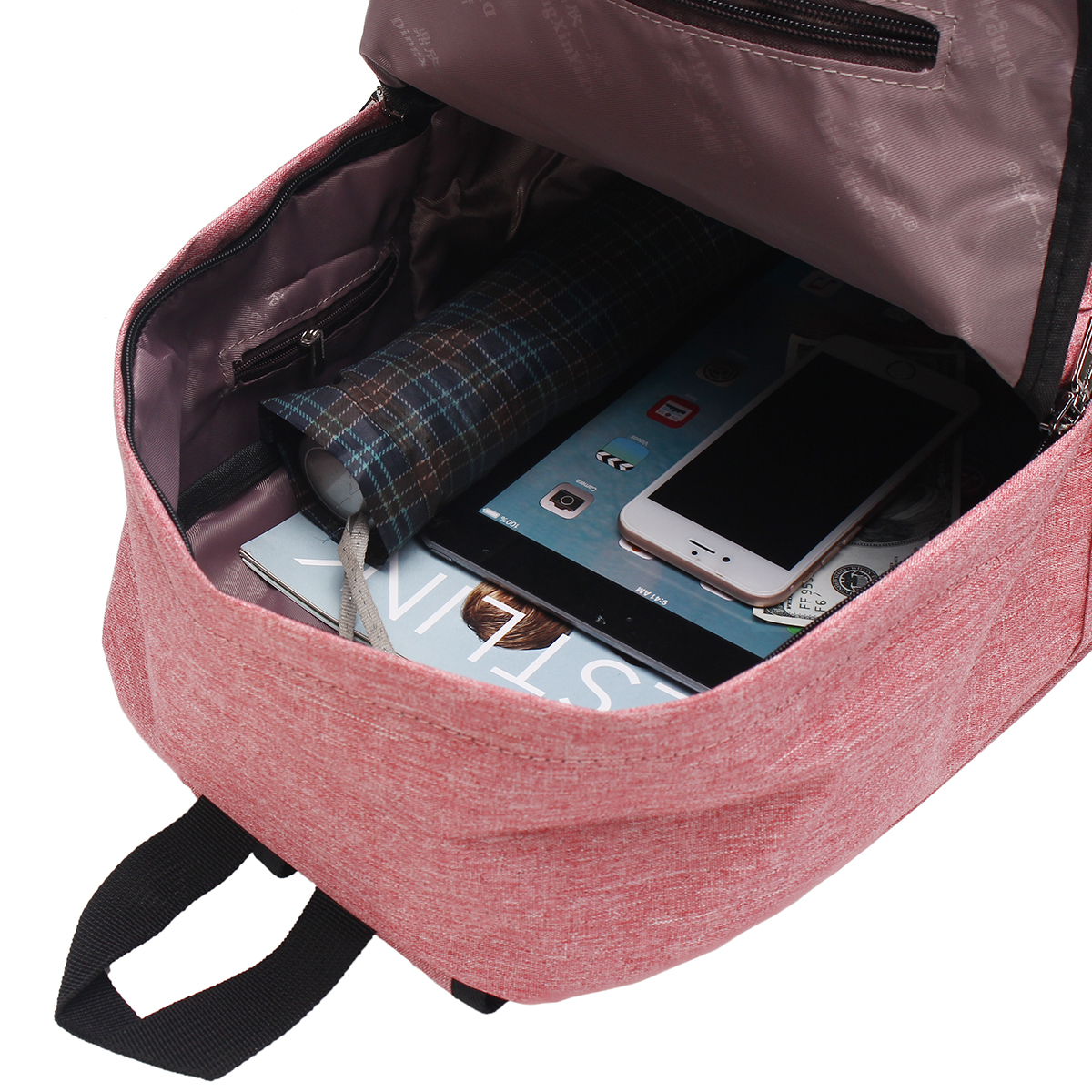 IPReetrade-Men-Women-USB-Charging-Backpack-Laptop-Bag-Travel-School-Book-Rucksack-1165838-8