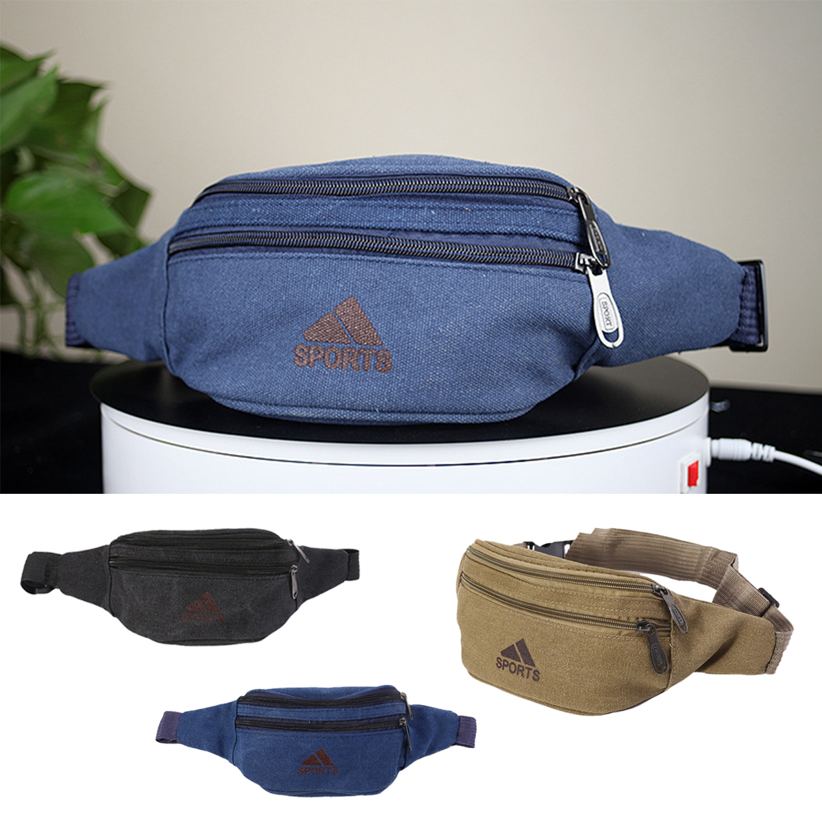 Men-Canvas-Waist-Bag-Outdoor-Camping-Hiking-Traveling-Sports-Bag-Storage-Bag-1589829-2
