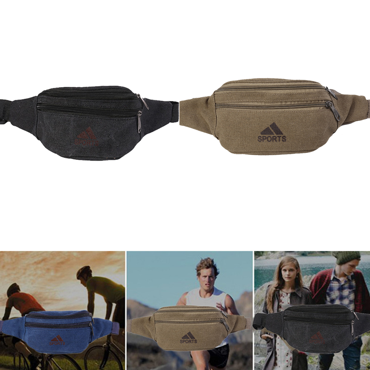 Men-Canvas-Waist-Bag-Outdoor-Camping-Hiking-Traveling-Sports-Bag-Storage-Bag-1589829-9