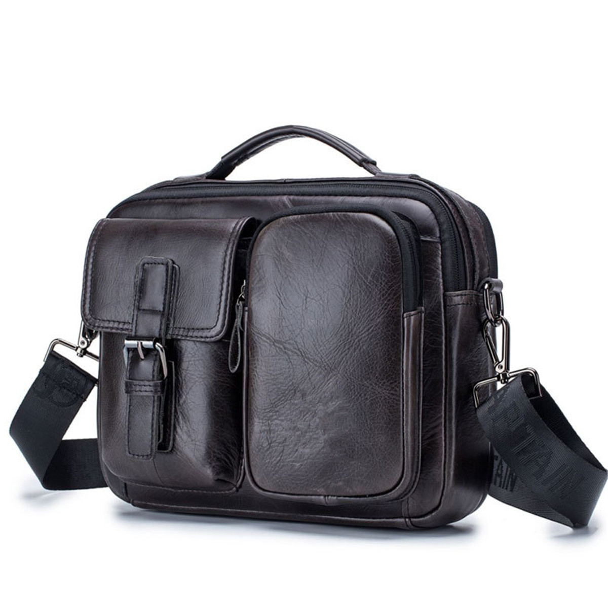 Men-Genuine-Leather-Briefcase-Shoulder-Bag-Business-Travel-Messenger-Crossbody-Laptop-Handbag-1507223-2