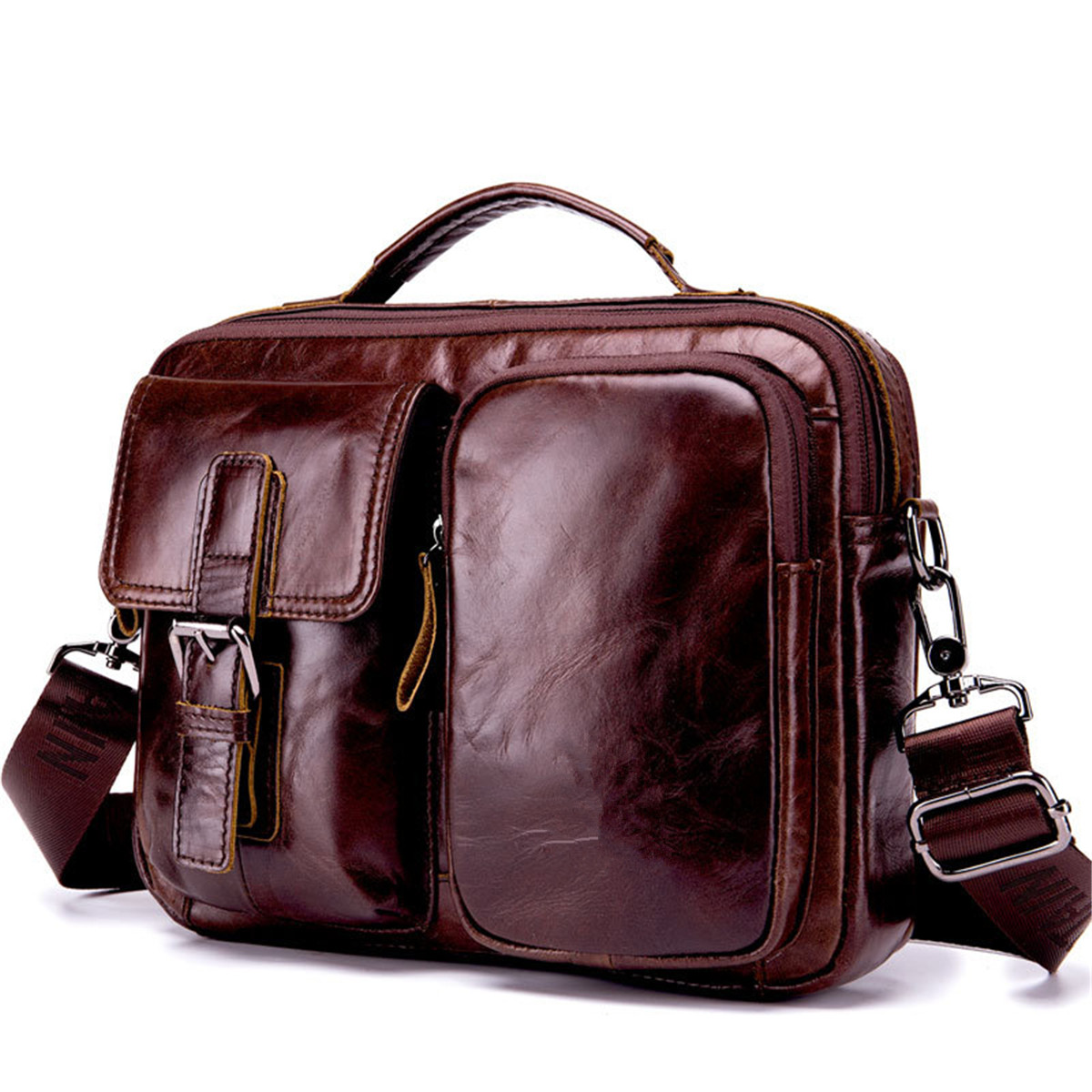 Men-Genuine-Leather-Briefcase-Shoulder-Bag-Business-Travel-Messenger-Crossbody-Laptop-Handbag-1507223-5