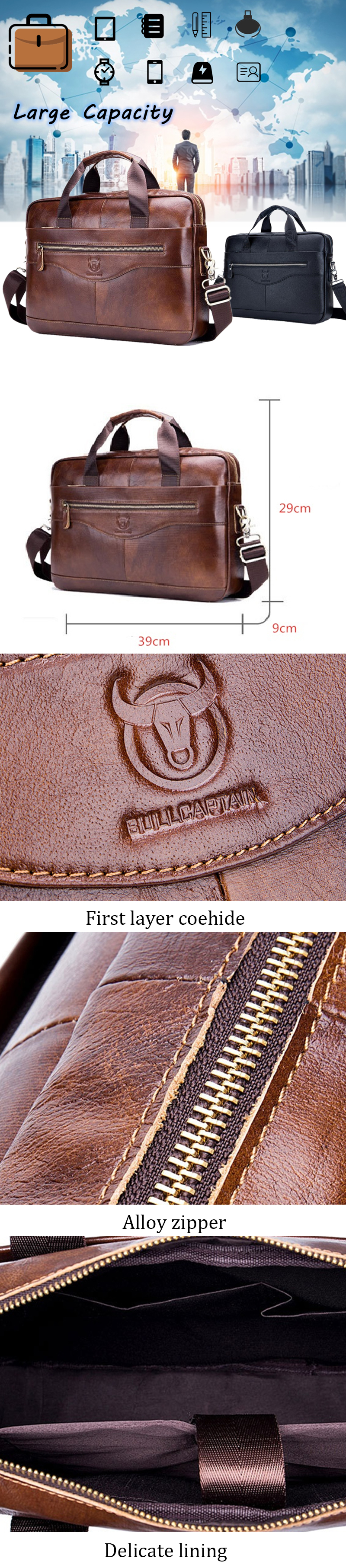 Men-Genuine-Leather-Shoulder-Bag-Business-Travel-Crossbody-Messenger-Handbag-Briefcase-1438498-1