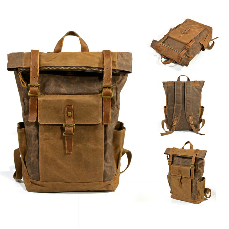 Men-Women-Travel-Vintage-Backpack-Canvas-Waterproof-Outdoor-Large-Capacity-Backpack-Unisex-Camping-1354493-1