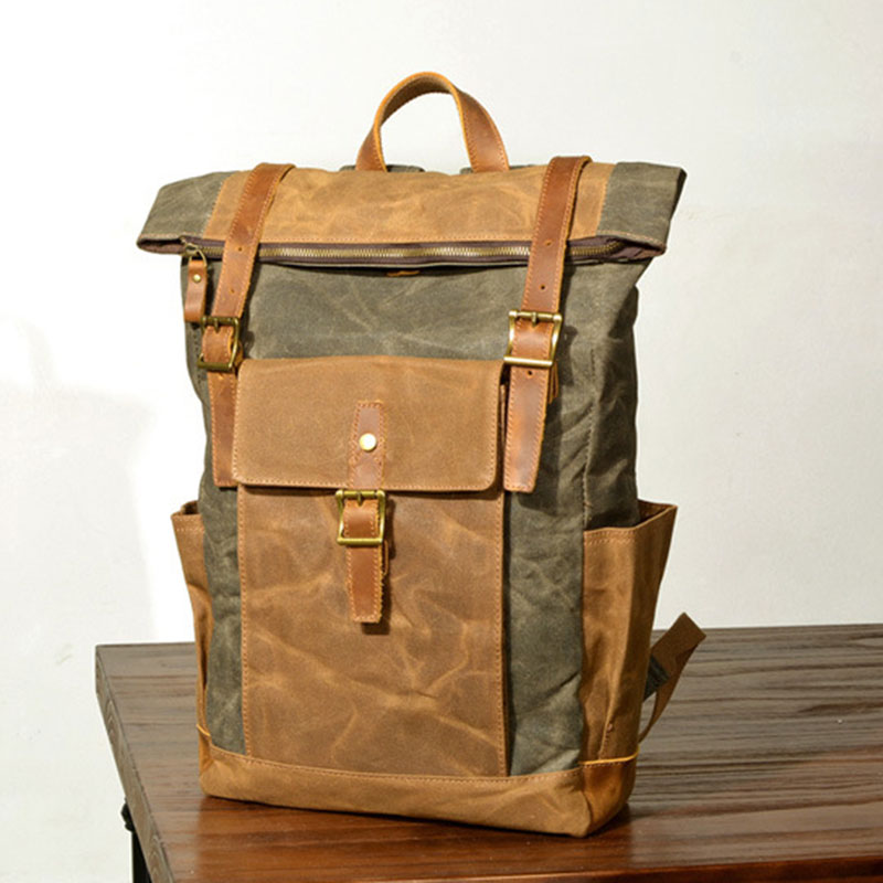 Men-Women-Travel-Vintage-Backpack-Canvas-Waterproof-Outdoor-Large-Capacity-Backpack-Unisex-Camping-1354493-4