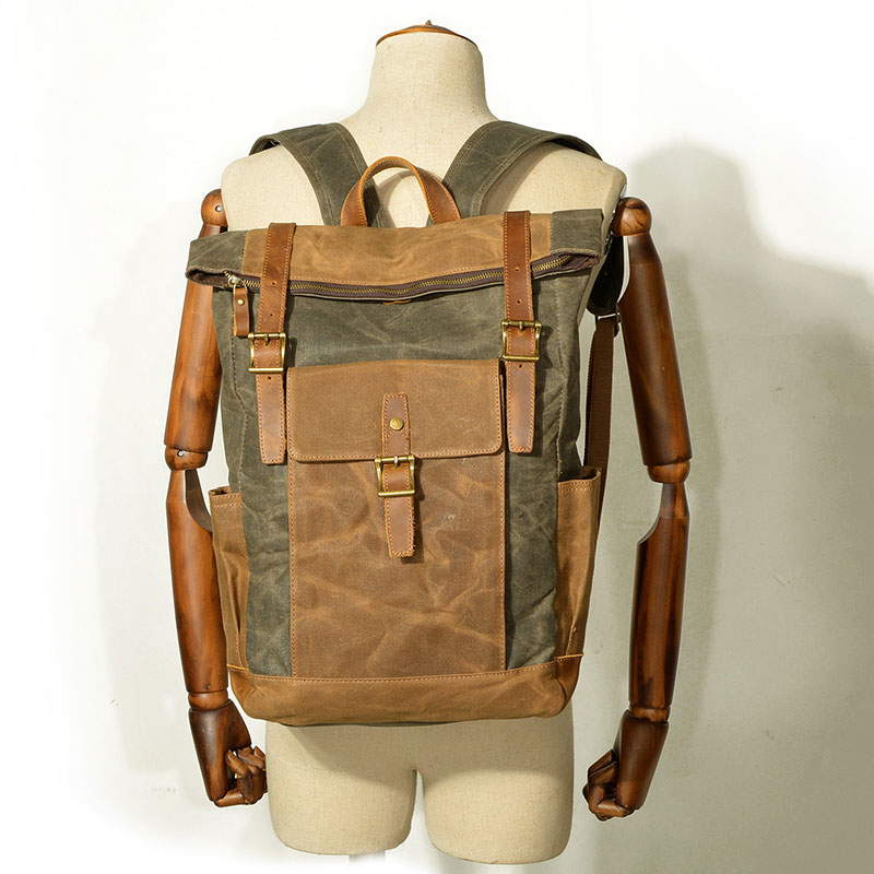 Men-Women-Travel-Vintage-Backpack-Canvas-Waterproof-Outdoor-Large-Capacity-Backpack-Unisex-Camping-1354493-6