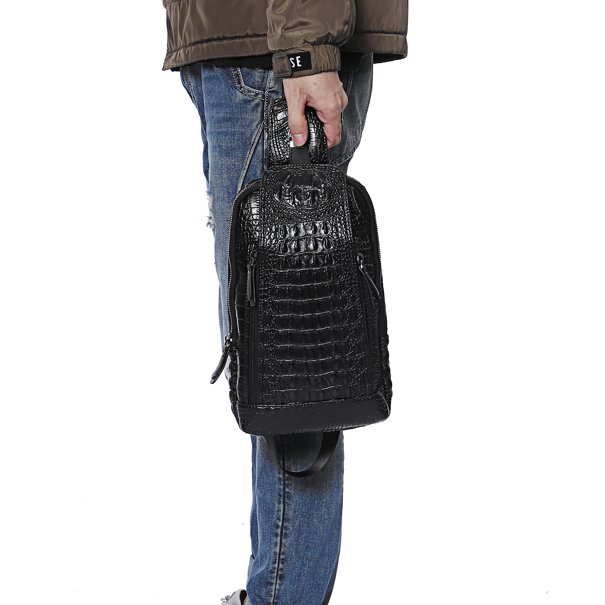 Mens-New-Leather-Crocodile-Pattern-Chest-Bag-Sling-Backpack-Crossbody-Bags-1637769-7