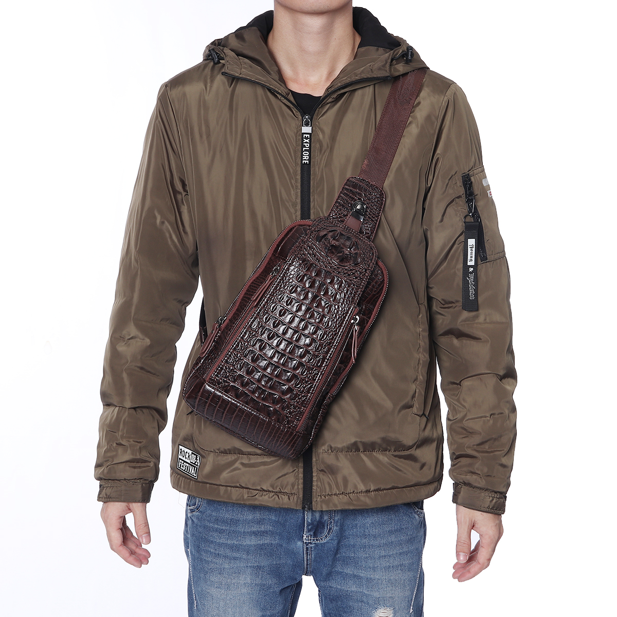Mens-New-Leather-Crocodile-Pattern-Chest-Bag-Sling-Backpack-Crossbody-Bags-1637769-9