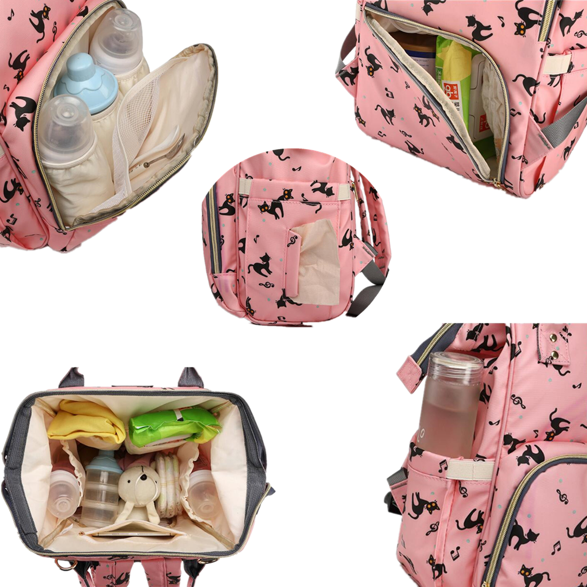 Mummy-Backpack-Multi-function-Large-capacity-Bag-Expectant-Travel-Outdoor-Maternal-and-Child-Package-1416136-4